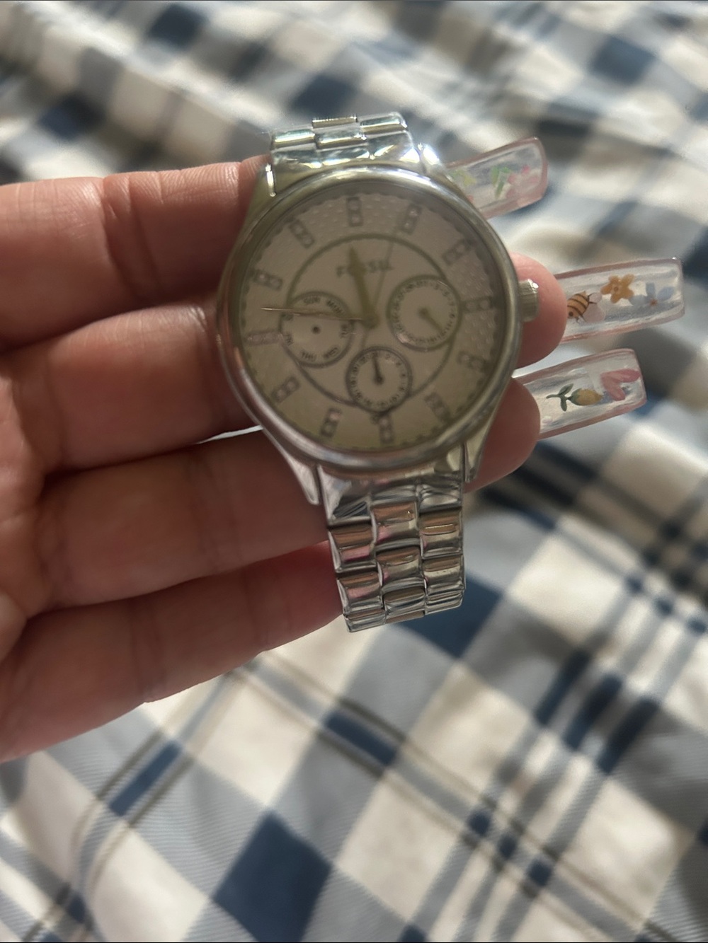 Fossil Silver Tone Chronograph Bracelet Watch - Silver Dial - Picture 5 of 5